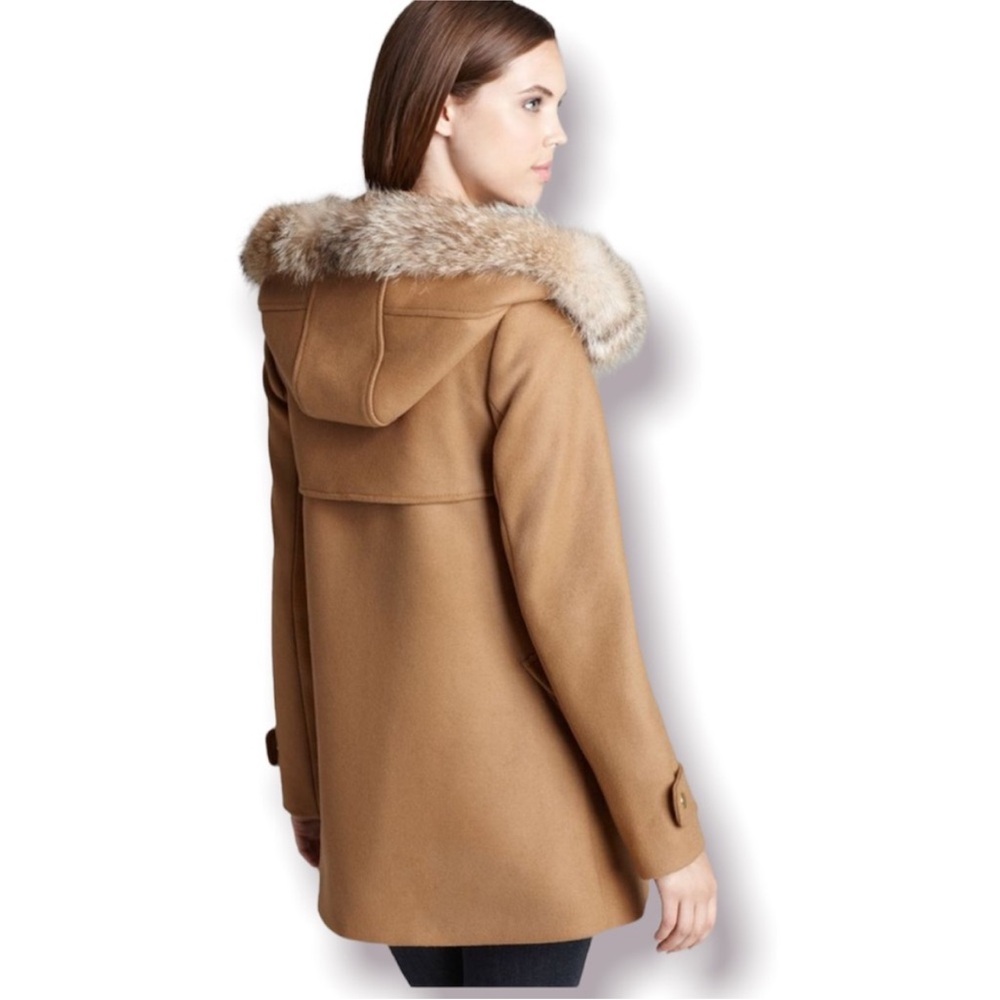 Wool Coat with Fur
